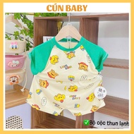 [L09M] Cool elastic set with glass print, soft, cool and comfortable elastic for babies to wear in t
