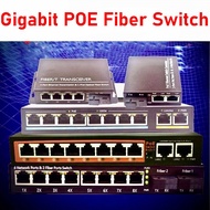 PoE Fiber Switch Uplink Fast Ethernet switch POE Ethernet Media Converter 10/100/1000M fiber