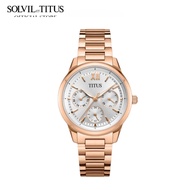 Solvil et Titus Fashionista Multi-Function Quartz Blue Stainless Steel Women Watch W06-03346-006