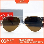 Rayban Rayban Metal Sunglasses, Pilot RB3025/3026, Brown Lens