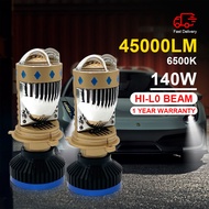 2PCS H4 LED Headlight Bulb Projector Car Headlight Auto Mini Projector Lens Motor Lampu Led Kereta