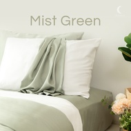 ผ้าปูที่นอน+ปลอกหมอน+ปลอกนวม     ผ้าใยไผ่แท้ 100%   ผ้าปูสุดสูง 16 นิ้ว   Sleepery Bamboo - Basic Sl