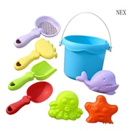 NEX 8Pcs Colorful Plastic Water Scoops Set Kids Outdoor Summer Play Sand Tools