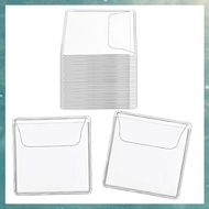 [uhktyltui.vn] 200Pcs Single Pocket Coin Sleeves Holders Clear PVC Coin Protectors Individual Plasti