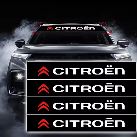 Car front windshield sunshade decorative stickers For Citroen C1 C2 C3 C4 C5X E-C4 C-Crosser C4 Cact