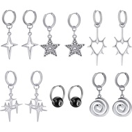 5Pcs Y2k Accessories Star Earring for Women Emo Grunge Jewelry Goth Earring Punk Earrings Alt Earrin