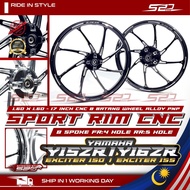 Sport Rim CNC Y15 Y16 EXCITER 150 155 1.60 X 1.60 X 17 INCH Wheel 8 Batang CNC Casting PNP Alloy Tub