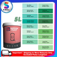 5L (1598-1651) Nippon Paint Interior Q-Glo Delightful Greens & Blue Greens
