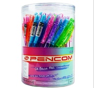 ปากกาลูกลื่นหมึกน้ำมัน 0.5mm Pencom OG-4 หมึกน้ำเงิน ด้ามใส (กล่อง 50 ด้าม)