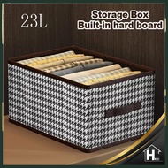 3PS 23L Clothes Storage Box Foldable Dust-proof Sundries Storage Box Wardrobe Pants Storage Box Simp