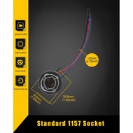 Soket Mentol LED Qasim 1157 2057 2357 7528 BAY15D Pemegang Dasar Abah-abah Pendawaian untuk Lampu Ek