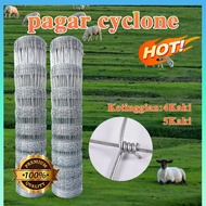 Pagar Cyclone Griplock 30/50meter 4/5Kaki Pagar Kambing Cyclone Fence Galvanised Pagar Cyclone Pagar