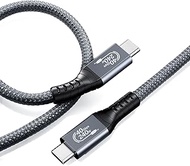 USB4 Cable Compatible with Thunderbolt 4/3 Cable 3.28 ft, Supports 240W Charging / 8K Display / 40Gbps Data Transfer USB C to USB C Cable, for Type-C MacBooks, iPad Pro, Hub, Docking, and More