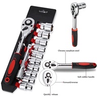 13pcs 1/4 Ratchet Socket Wrench Set, Drive Socket Set