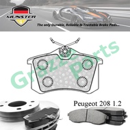 Münster Disc Brake Pad Rear for Peugeot 208 1.2 THP Puretech 2013 HNZ (EB2DT) 1.6 Allure 2013-2016 5