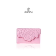 Aristotle Wallet 3fold - Sakura Pink : กระเป๋าสตางค์ รุ่น3พับ ใบสั้น สีชมพู [กระเป๋าหนังวัวแท้ อริสโตเติ้ล กระเป๋ากกุหลาบ กระเป๋าสตางค์ กระเป๋าผู็หญิง]