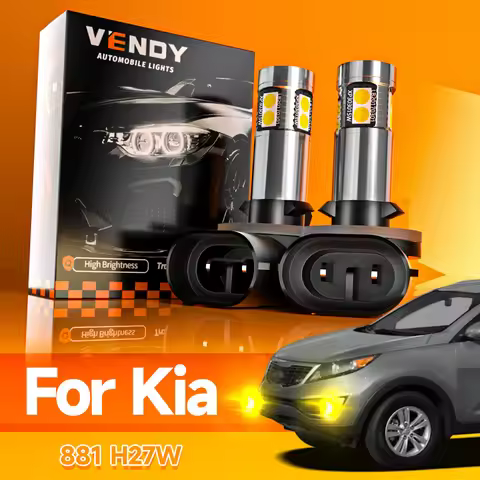 2pcs LED Fog Light Blub 881 H27W Lamp For Kia Sportage Spectra 5 Magentis Rio 5 Sedona Sorento Rondo