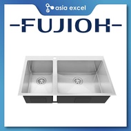 FUJIOH FZ-SN50-D50T 88CM DOUBLE BOWL TOP MOUNT STAINLESS STEEL KITCHEN SINK