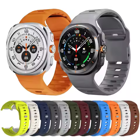 Outdoor Soft Silicone Strap For Samsung Galaxy Ultra Band Watch 7 Ultra 47mm Bracelet Replacement SM