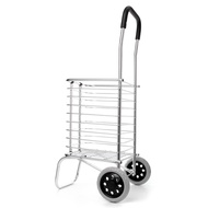 2 Wheel Aluminium Trolley Shopping Cart Aluminium Body Portable Shopping Trolley