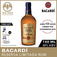 BACARDI Gran Reserva Limitada Rum - 750ml / 75cl 40% ABV - Gluten Free Dark Rum Aged in Oak Barrels 