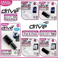 McKAL Drive Car USB Charger Adapter for Galaxy Tab / iPad / Tablets