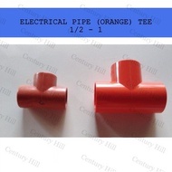PVC Fittings Orange Pipe Electrical TEE 1/2 - 1