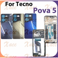 For Tecno Pova 5 LH7n Battery Back Cover Full Set with Middle Frame Buttons Camera Lens Frame LCD Fr