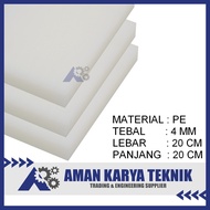 Nylon/polyurethane Sheet (PE Sheet) 4 mm x 20 cm x 20 cm
