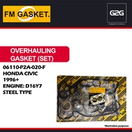 Overhauling Gasket FM 06110-P2A-020-F Honda Civic 1996+ Engine D16Y7
