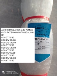 Jaring Ikan Arida 0.30 70md/80yds tate UKURAN TINGGAL PILIH pukat ikan jaring arida jaring ikan sen