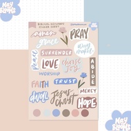 Bible Journal Sticker Sheet | Faith Sticker | Planner & Journal Stickers | Mayblooms.art