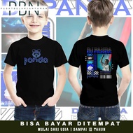CHILDREN'S CLOTHES - DJ PANDA BLUE T-SHIRT - PREMIUM SHORT-SLEEVED DISTRO TSHIRT -