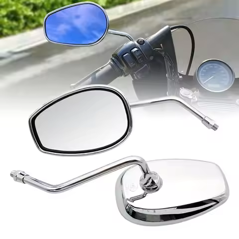 Universal 10mm Motorcycle Rearview Mirrors Scooter Chrome Side Mirror For Suzuki GN 125 For Yamaha J