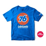 76 Lubricant T-shirt Free Keychain 100% Cotton