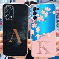 OPPO Reno5 Reno 5 Pro 5G  Phone Case Clear  Letter Painted Soft Silicone TPU Shell for OPPO RENO5 Reno 5Pro 5G Cover