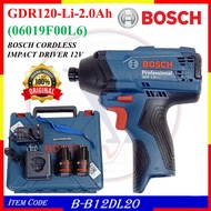 B-B12DL20 GDR120-Li-2.0Ah BOSCH CORDLESS IMPACT DRIVER 12V ( 06019F00L6 )