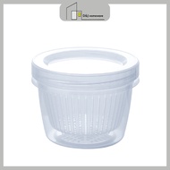 Round Drained Storage Box Garlic Ginger / Fridge Keep Fresh Vegetable Food Container / Bekas Simpan Bawang [Ready-Stock]