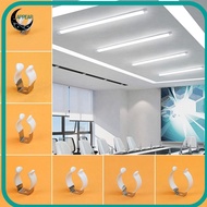 APPEAR 5Pcs Spring Terry Clip, With Rubber Protection Fixing Clips Lamp Tube Clip, Durable T3/T4/T5/