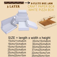 White Pizza Box Kotak Craft Box Craft Paper Box Carton Box Packaging Box Packing Box Kotak
