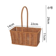 KNS Handmade Wicker Creative Dried Flower Art Salon Flower Basket Florist Souvenir DIY Gift Flower B