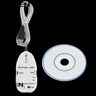 KAREN1 ​USB Guitar Interface, USB Interface White/Black Guitar to USB Cable, Convenient With Softwar