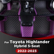 RHD For Toyota Highlander Hybrid 5 Seats 2022 2023 Car Floor Mats Custom Auto Foot Pads Automobile C