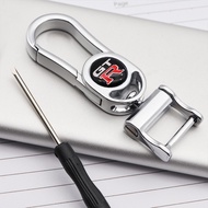 Metal car keychain car logo personality simple carabiner suitable for Nissan- GTR R32 R35 R34