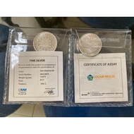 Antam Khamsa Precious Metal 5 Dirham Coin 14,875 Gram Silver AG Argentum 99.5% ORIGINAL Guarantee