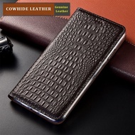Crocodile Pattern Genuine Leather Case For Samsung Galaxy S24 S25 Ultra S21 S22 S23 Ultra S10 S20 S2