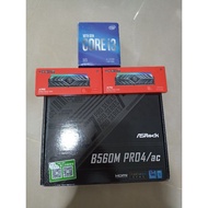 PC Bundle Core i3 10100F + ASRock B560m Pro4 AC + XPG 8gb 3200mhz ram x 2