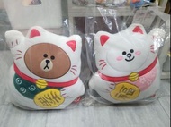 Line Friends Brown & Cony 招財貓造型咕𠱸
