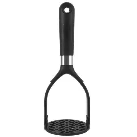 Foldable Potato Masher Black Handle Ergonomic Nylon Vegetable Masher for Mashed Potatoes Baby Food P