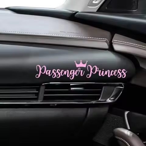 Passenger Princess Text Stickers, Car Exterior Stickers, Home Decor Stickers, Cute Stickers, Funny S